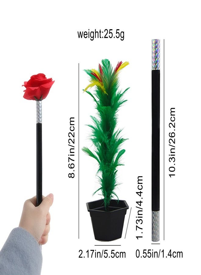 VANTIYAUS Stick to Rose+Flower Magic Tricks Flowers Appearing Close up Street Stage Magic Props,Easy Magic Trick Show Performance Prop Funny for Adults - Image 4